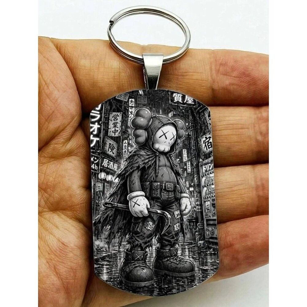 Kaws art hot Cute Art Stainless Keychain Amazing Hamdmade